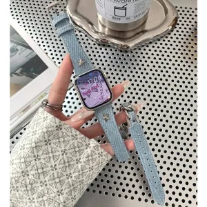 بند آکوآرا مدل Denim HRMS مناسب برای اپل واچ 38/40/41 میلیمتری سری SE/1/2/3/4/5/6/7/8/9