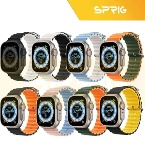 بند اسپریگ مدل Ocean Dual Color مناسب برای اپل واچ Series SE 2022 44mm / SE 2021 44mm / Series 5 44mm / Series 6 44mm / SE 44mm