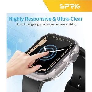 کاور اسپریگ مدل SP-Cl مناسب برای اپل واچ Series 8 Aluminum 45mm / Series 7 Aluminum 45mm به همراه محافظ صفحه نمایش