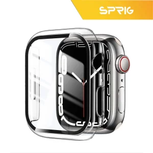 کاور اسپریگ مدل SP-Cl مناسب برای اپل واچ Series 8 Aluminum 45mm / Series 7 Aluminum 45mm به همراه محافظ صفحه نمایش