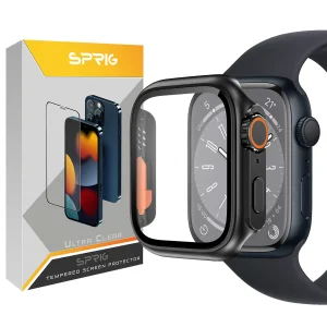 کاور اسپریگ مدل face-off مناسب برای اپل واچ Series 7 41mm / Series 8 41mm  به همراه محافظ صفحه نمایش