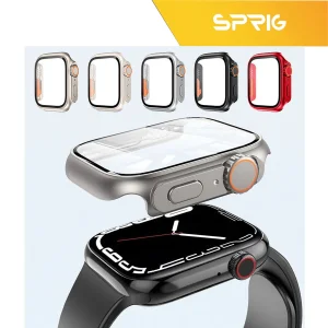 کاور اسپریگ مدل face-off مناسب برای اپل واچ Series 7 41mm / Series 8 41mm  به همراه محافظ صفحه نمایش