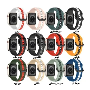 بند کروکودیل مدل silic-2col مناسب برای اپل واچ 42/44/45/49 میلی متری