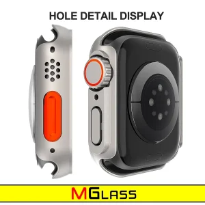 کاور ام‌گلس مدل MG-Ultra مناسب برای اپل واچ Series SE 2022 Aluminum Case 40mm / SE 2021 Aluminum Case 40mm / Series 5 40mm / Series 6 40mm / Series 4 40mm به همراه محافظ صفحه نمایش
