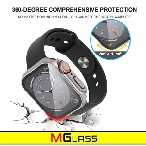 کاور ام‌گلس مدل MG-Ultra مناسب برای اپل واچ Series SE 2022 Aluminum Case 40mm / SE 2021 Aluminum Case 40mm / Series 5 40mm / Series 6 40mm / Series 4 40mm به همراه محافظ صفحه نمایش