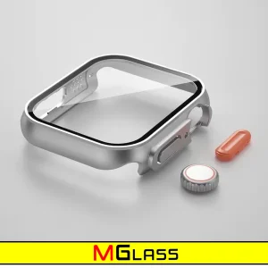 کاور ام‌گلس مدل MG-Ultra مناسب برای اپل واچ Series SE 2022 Aluminum Case 40mm / SE 2021 Aluminum Case 40mm / Series 5 40mm / Series 6 40mm / Series 4 40mm به همراه محافظ صفحه نمایش