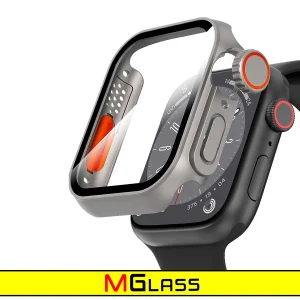 کاور ام‌گلس مدل MG-Ultra مناسب برای اپل واچ Series SE 2022 Aluminum Case 40mm / SE 2021 Aluminum Case 40mm / Series 5 40mm / Series 6 40mm / Series 4 40mm به همراه محافظ صفحه نمایش