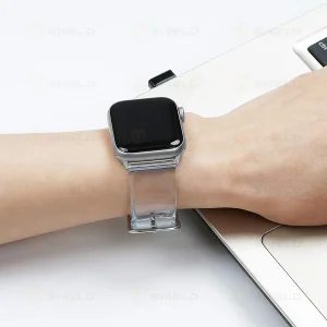 بند آلتیمیت شیلد مدل Transparent Silicone مناسب برای اپل واچ 38/40/41mm