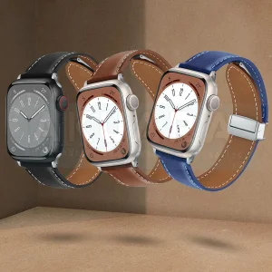 بند آکوآرا مدل Leathery Magnet مناسب برای اپل واچ 46 میلیمتری سری 10