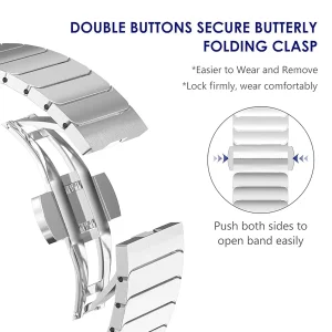 بند زیرو مدل Butterfly Link ZR مناسب برای ساعت هوشمند اپل Series 10 46mm