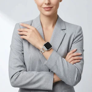 بند آکوآرا مدل Diamond Papion مناسب برای اپل واچ 38/40/41 میلیمتری سری SE/1/2/3/4/5/6/7/8/9