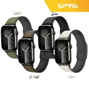 بند اسپریگ مدل Leather SGK مناسب برای اپل واچ 46 میلی‌متری سری 10/11