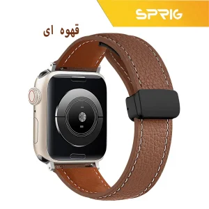 بند اسپریگ مدل Magnetic Leather مناسب برای اپل واچ 42 / 44 / 45 / 49 میلی متر