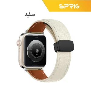 بند اسپریگ مدل Magnetic Leather مناسب برای اپل واچ 42 / 44 / 45 / 49 میلی متر