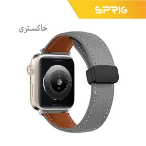 بند اسپریگ مدل Magnetic Leather مناسب برای اپل واچ 42 / 44 / 45 / 49 میلی متر
