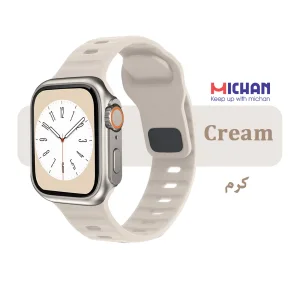 بند میچان مدل Silicone Sport مناسب برای اپل واچ 44/45 میلی متری سری SE/SE2/SE3/4/5/6/7/8/9 به همراه کاور
