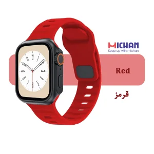 بند میچان مدل Silicone Sport مناسب برای اپل واچ 44/45 میلی متری سری SE/SE2/SE3/4/5/6/7/8/9 به همراه کاور