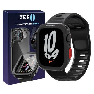 بند زیرو مدل SPG Rugged ZR مناسب برای اپل واچ Series SE 2022 44mm / SE 2021 44mm / Series 5 44mm / Series 6 44mm / SE 44mm به همراه کاور