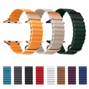بند گودزیلا مدل Leather Loop مناسب برای اپل واچ سری 4/5/6/Se سایز 44 میلی متری