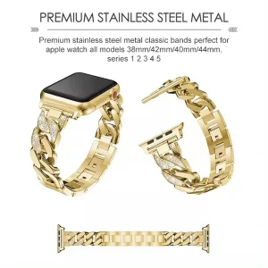بند گودزیلا مدل Luxury Diamond Stainless مناسب برای اپل واچ سری 4/5/6/Se سایز 38mm