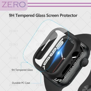 بند زیرو مدل Soft-Guard-ZR مناسب برای اپل واچ سری 7/8/9 سایز 45 میلی متری به همراه کاور