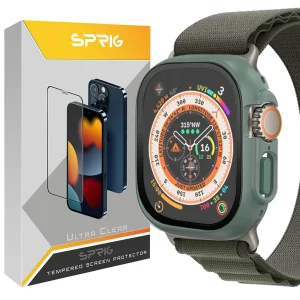 کاور اسپریگ مدل SPG-360 مناسب برای اپل واچ Ultra 49mm میلیمتری به همراه محافظ صفحه نمایش