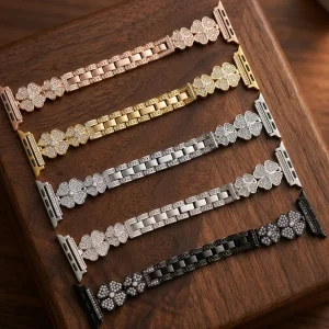بند آکوآرا مدل Diamond Clover مناسب برای اپل واچ 38/40/41 میلیمتری سری SE/1/2/3/4/5/6/7/8/9