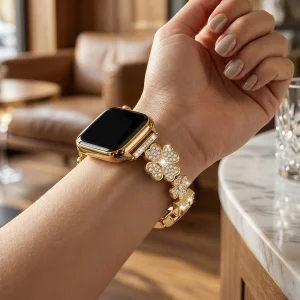 بند آکوآرا مدل Diamond Clover مناسب برای اپل واچ 38/40/41 میلیمتری سری SE/1/2/3/4/5/6/7/8/9