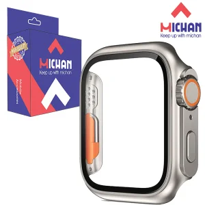 کاور میچان مدل tempered glass مناسب برای اپل واچ سری 9/Se/7/8 سایز 41 میلی متری