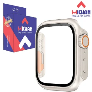 کاور میچان مدل tempered glass مناسب برای اپل واچ سری 9/Se/7/8 سایز 41 میلی متری