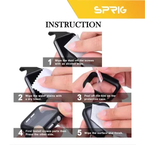 کاور اسپریگ مدل SPLUX مناسب برای اپل واچ Ultra 49 میلیمتری به همراه محافظ صفحه نمایش
