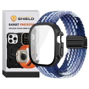 بند آلتیمیت شیلد مدل Braided Magsolo GRD مناسب برای اپل واچ 49 میلی متری سری Ultra / Ultra 2 / Ultra 3 به همراه کاور