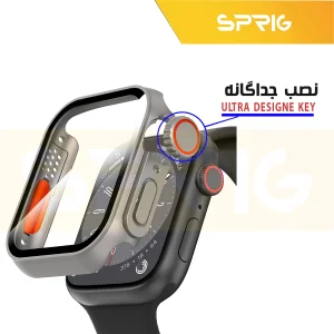 کاور اسپریگ مدل Switch مناسب برای اپل واچ Series SE 2022 Aluminum Case 40mm / SE 2021 Aluminum Case 40mm / Series 5 40mm / Series 6 40mm / Series 4 40mm به همراه محافظ صفحه نمایش