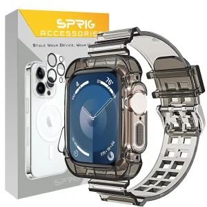بند اسپریگ مدل Clear Shock مناسب برای اپل واچ Series 1 Aluminum 38 / Series 2 38mm / Series 3 38mm