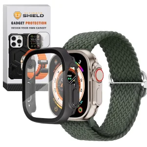 بند آلتیمیت شیلد مدل Braided GRD مناسب برای اپل واچ Ultra سایز 49mm به همراه کاور
