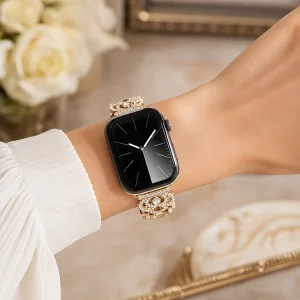 بند آکوآرا مدل Diamond Queen مناسب برای اپل واچ 42 میلیمتری سری 10/11