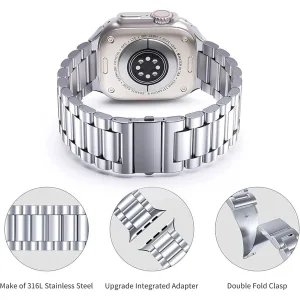 بند اپیکوی مدل Metallic مناسب برای اپل واچ سری 1/2/3/4/5/6/7/8/9/SE/Ultra سایز 42/44/45/49 میلی متری