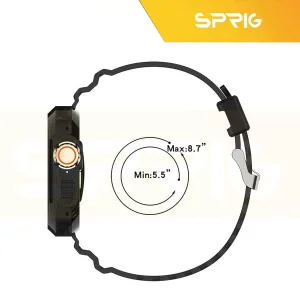 بند اسپریگ مدل Black Shock مناسب برای اپل واچ Ultra / Ultra 2 49mm