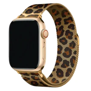 بند آکوآرا مدل Milanese Leopard مناسب برای اپل واچ 44/45/46/49 میلیمتری سری SE1/SE2/SE3/4/5/6/7/8/9/10/11/Ultra/Ultra2/Ultra3