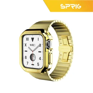 بند اسپریگ مدل Swatch مناسب برای اپل واچ 45 / 44 / 42 میلی متری به همراه کاور