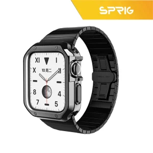 بند اسپریگ مدل Swatch مناسب برای اپل واچ 45 / 44 / 42 میلی متری به همراه کاور
