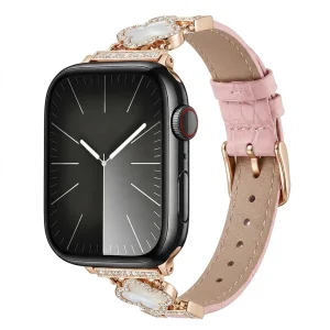 بند آکوآرا مدل Van Cleef Leather GL مناسب برای اپل واچ 38/40/41 میلیمتری سری SE/1/2/3/4/5/6/7/8/9