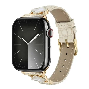 بند آکوآرا مدل Van Cleef Leather GL مناسب برای اپل واچ 38/40/41 میلیمتری سری SE/1/2/3/4/5/6/7/8/9