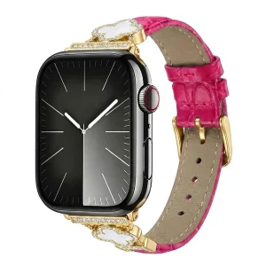 بند آکوآرا مدل Van Cleef Leather GL مناسب برای اپل واچ 38/40/41 میلیمتری سری SE/1/2/3/4/5/6/7/8/9