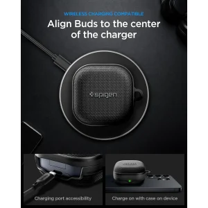 کاور اسپیگن مدل Classic Fit مناسب برای کیس هدفون بی سیم سامسونگ Galaxy Buds 4 Pro / Buds 4