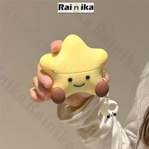 کاور رینیکا مدل 3Pro Cute Star مناسب برای کیس هدفون سامسونگ Galaxy Buds 3 / Buds 3 Pro (2024) / Buds 3 Fe (2025)