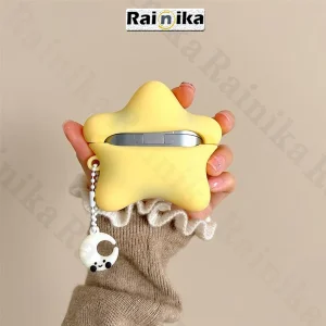 کاور رینیکا مدل 3Pro Cute Star مناسب برای کیس هدفون سامسونگ Galaxy Buds 3 / Buds 3 Pro (2024) / Buds 3 Fe (2025)
