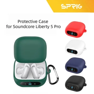 کاور اسپریگ مدل Silicone-SP مناسب برای کیس هدفون بی سیم انکر Soundcore Liberty 5 Pro