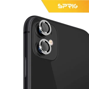 محافظ لنز دوربین اسپریگ مدل Ring metal Diamond مناسب برای گوشی موبایل اپل Iphone 11