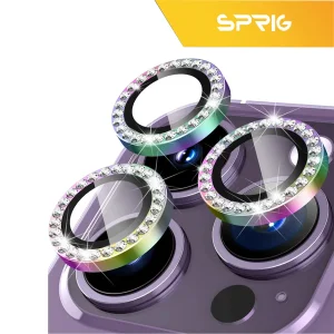 محافظ لنز دوربین اسپریگ مدل Ring metal Diamond مناسب برای گوشی موبایل اپل Iphone 11